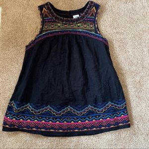 Embroidered tank top NWOT